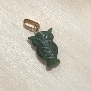 Jade Small Owl Pendant/Charm